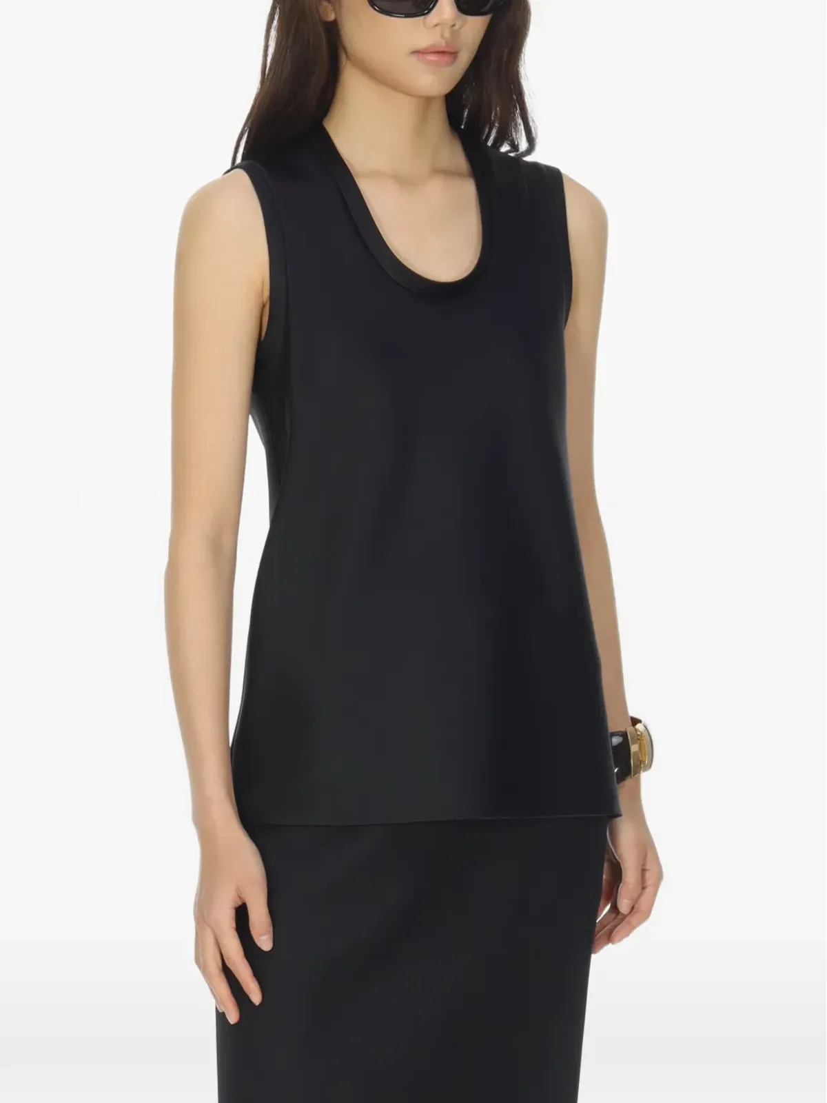 Carven ノースリーブトップ ブラック - 画像5