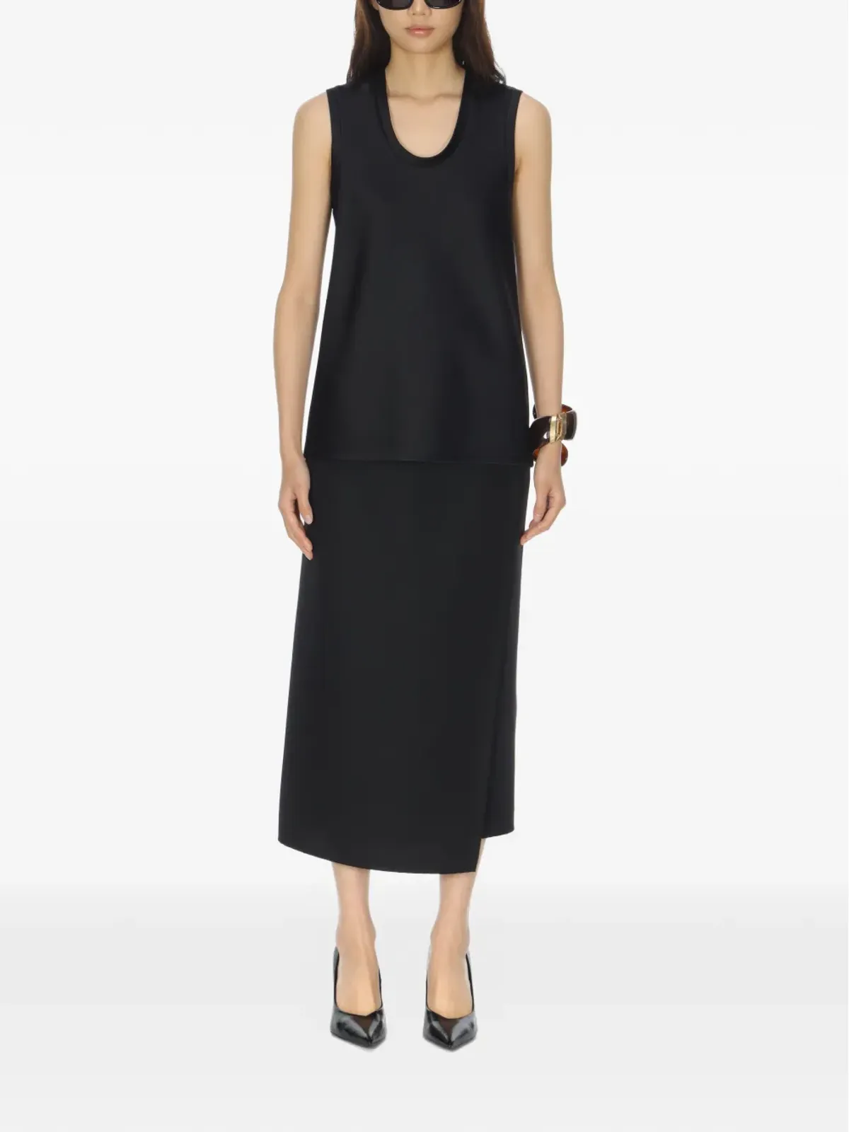 Carven ノースリーブトップ ブラック - 画像2