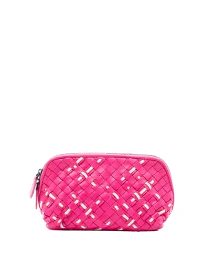 Bottega Veneta ナッパイントレッチャート ポーチ - ピンク - サムネイル1