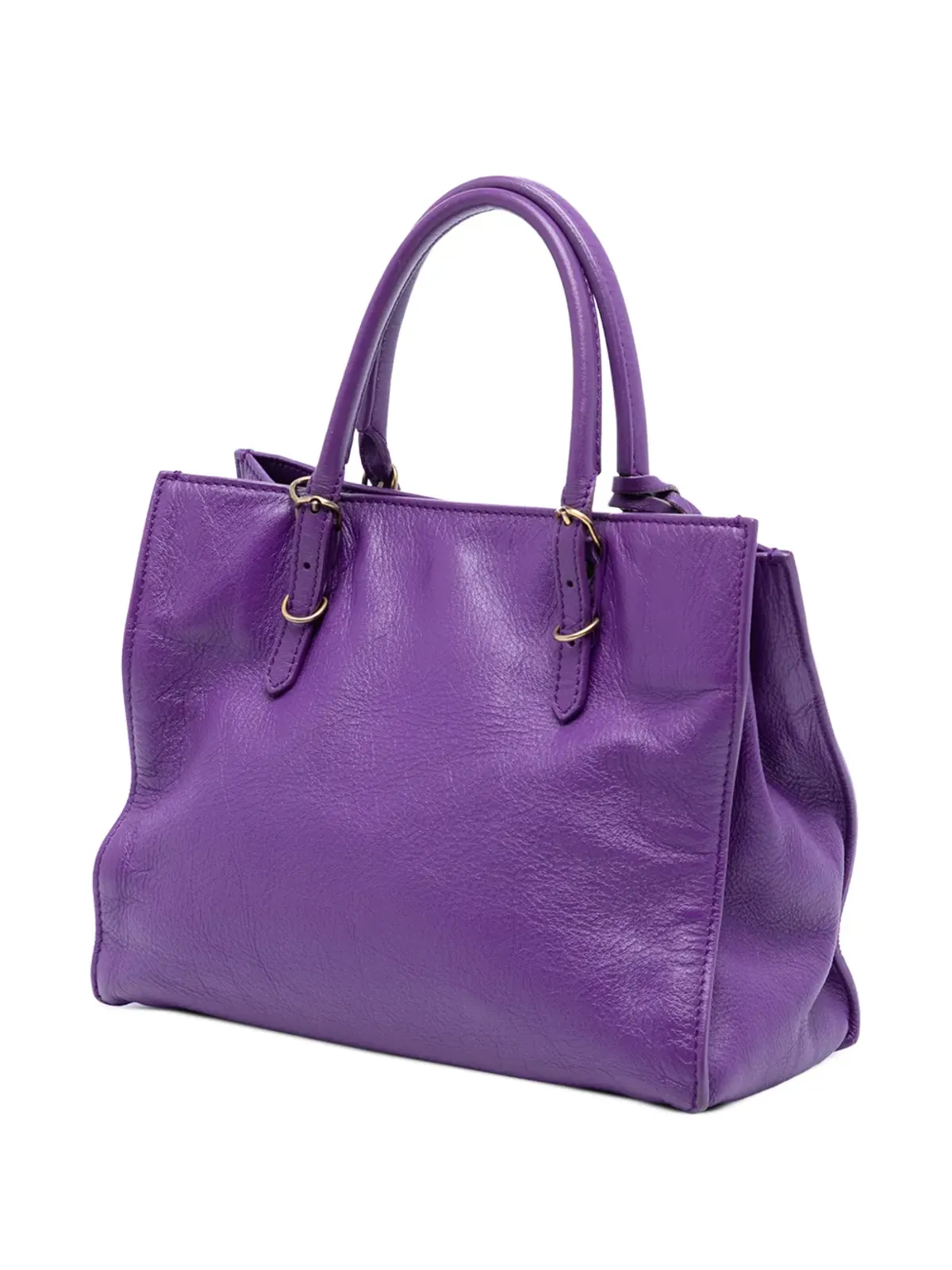 Balenciaga Pre-Owned 2013 ミニ レザー Papier A4 ジップアラウンド トート サッチェル - パープル - 画像3