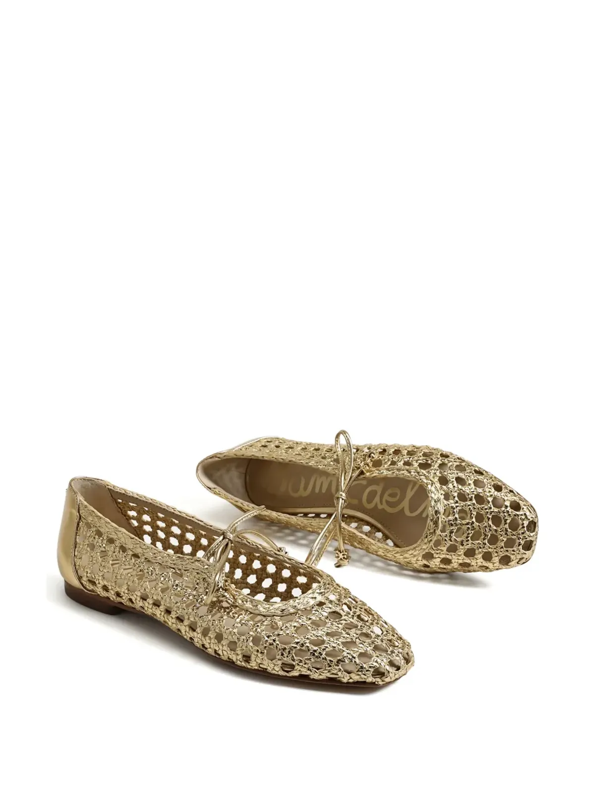 Sam Edelman Marcie ウーブンタイ バレエフラット - Gold - 画像3