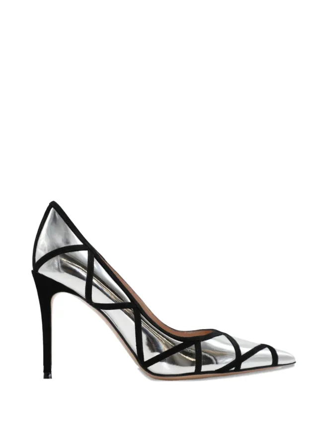 Gianvito Rossi Gianvito Rossi ポインテッドトゥ・メタリック・ヒール付きパンプスの商品画像