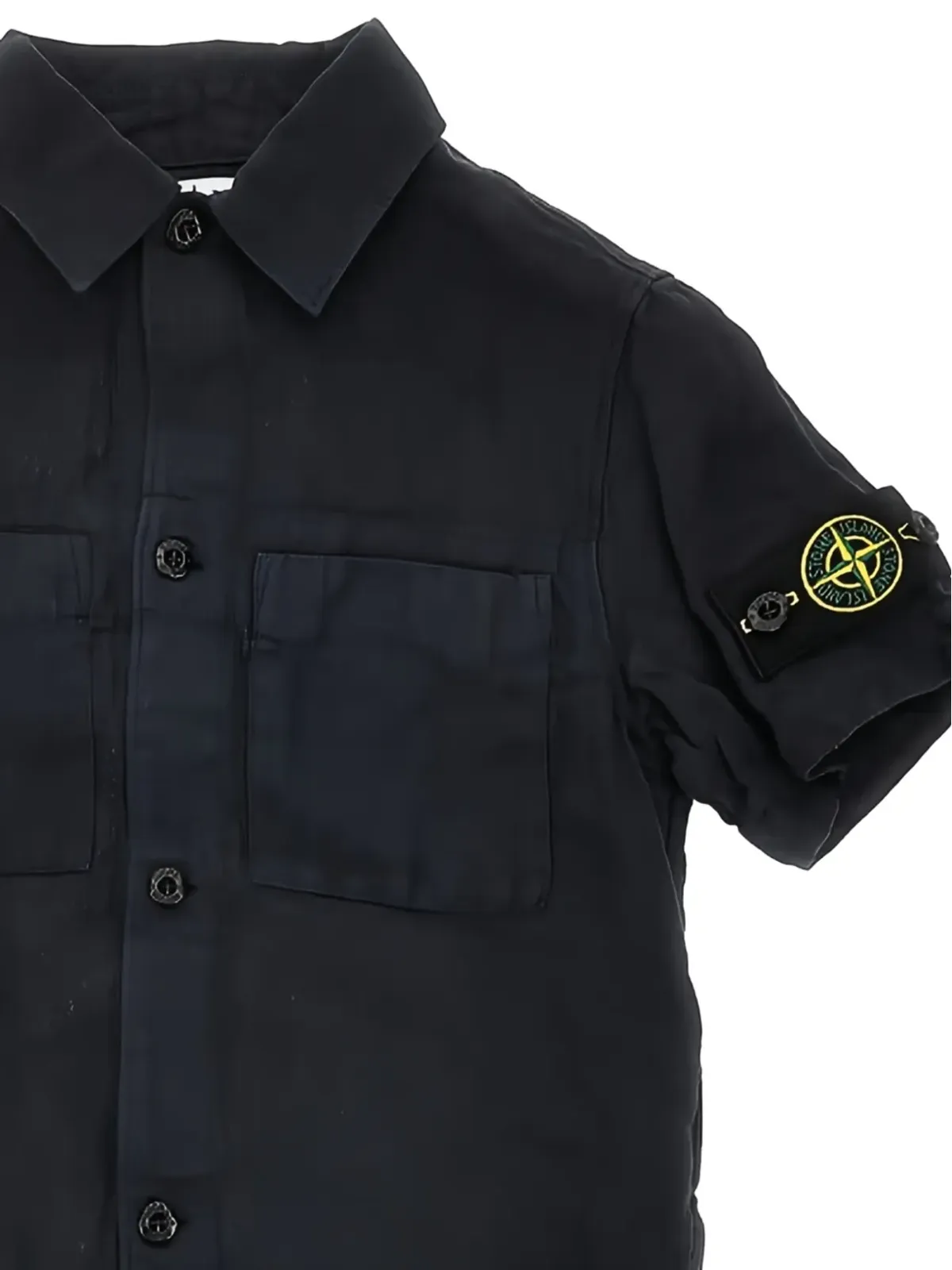 Stone Island Junior Compassバッジ付き半袖シャツ - 画像2