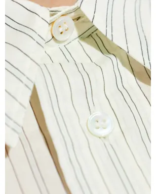 Studio Nicholson Hal striped shirt - Neutrals - サムネイル5
