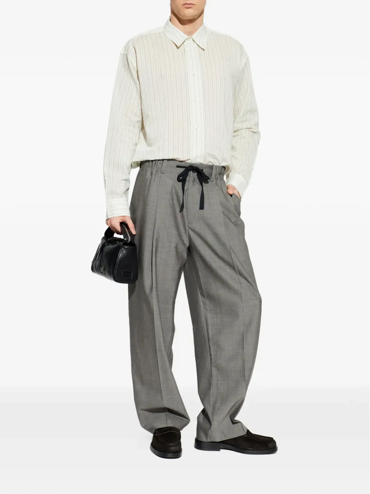Studio Nicholson Hal striped shirt - Neutrals - 画像2