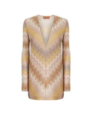 Missoni Vネック チェブロン柄ミニドレス - サムネイル1