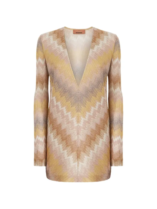 Missoni Missoni Vネック チェブロン柄ミニドレスの商品画像