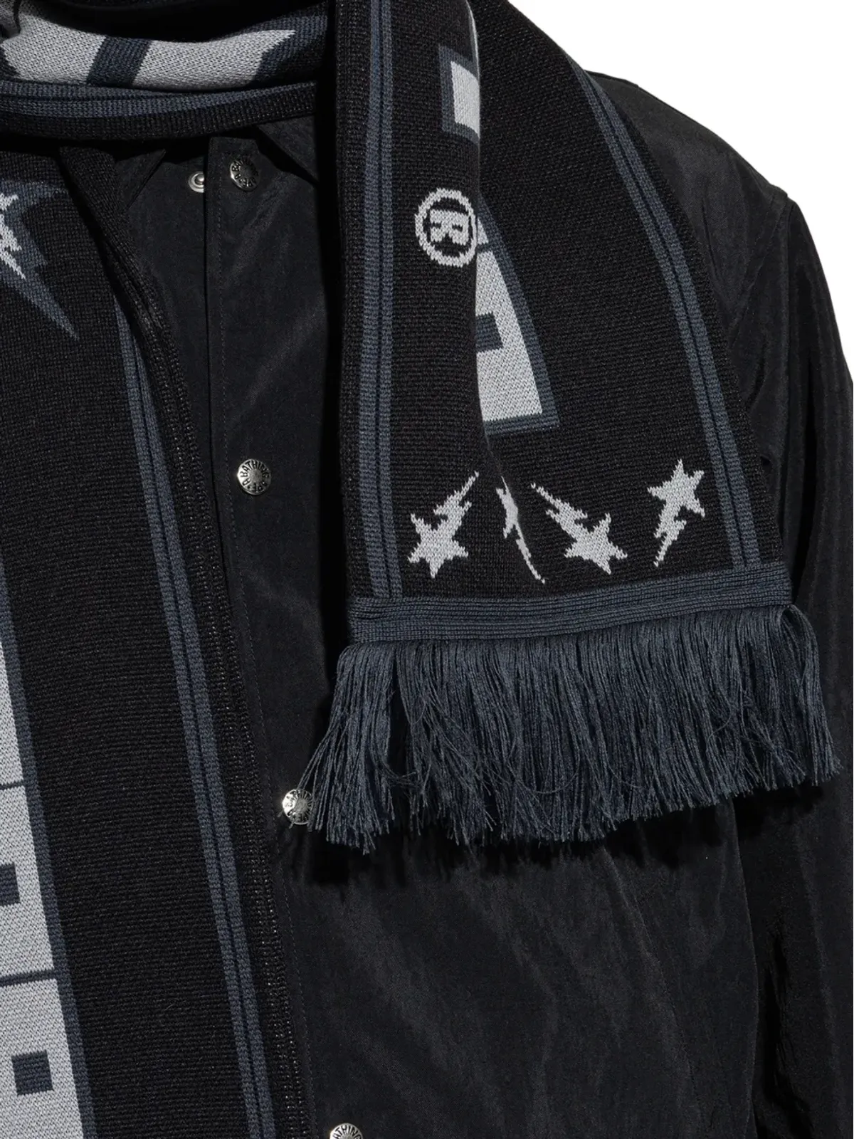 A BATHING APE® 星柄フリンジスカーフ - 画像4
