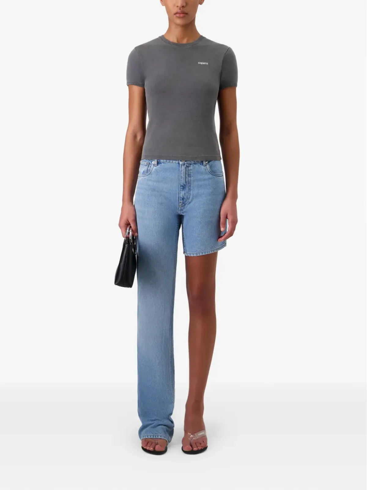 Coperni ワンレッグボーイフレンド アシンメトリックジーンズ - 画像2