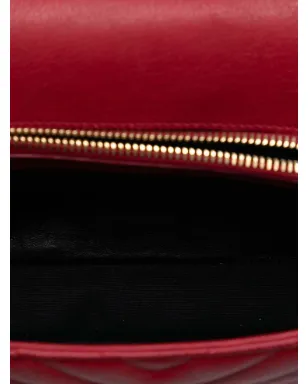 Saint Laurent ビンテージ 2017 Medium Chevron Sheepskin Monogram College satchel - Red - サムネイル5