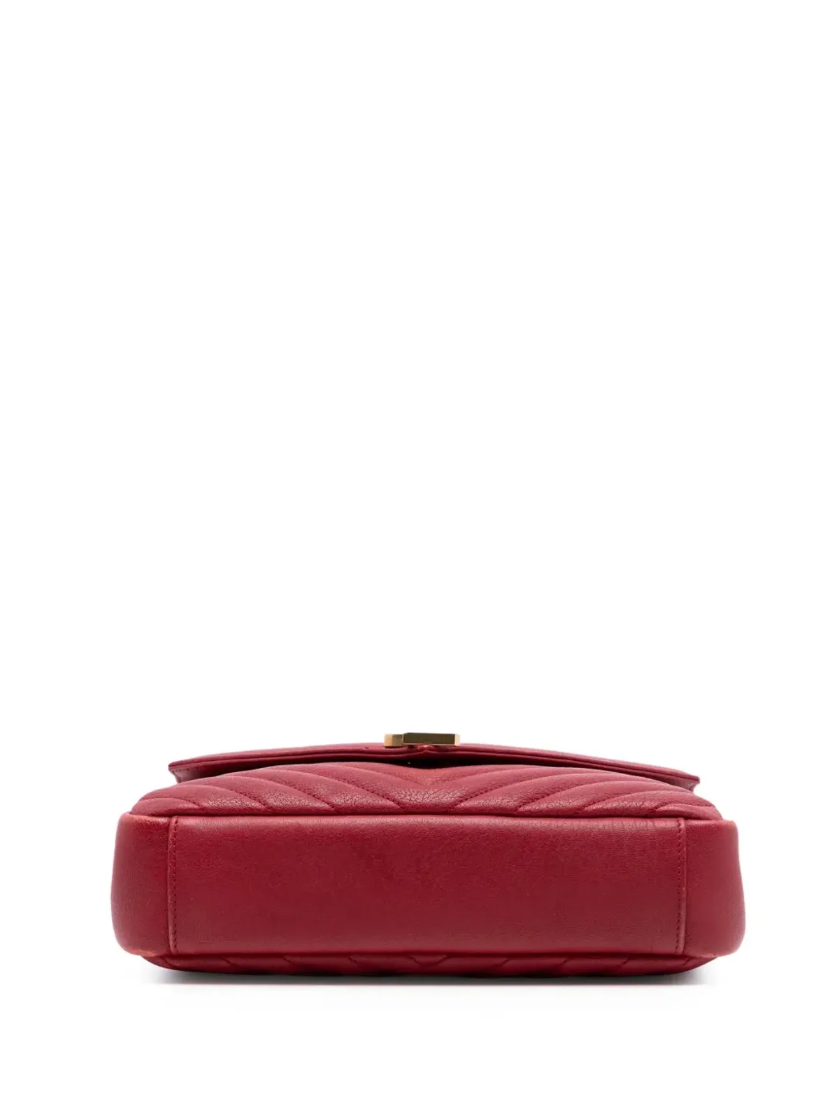 Saint Laurent ビンテージ 2017 Medium Chevron Sheepskin Monogram College satchel - Red - 画像4