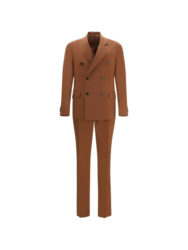 Lardini Lardini アイコニック ダブルブレストスーツ ブラウンの商品画像