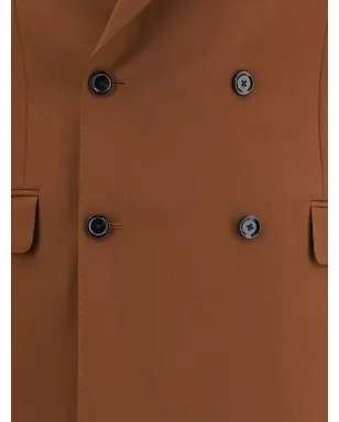 Lardini アイコニック ダブルブレストスーツ ブラウン - サムネイル4