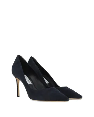 Jimmy Choo ロミー85 ポインテッドトゥ スエード パンプス - サムネイル2