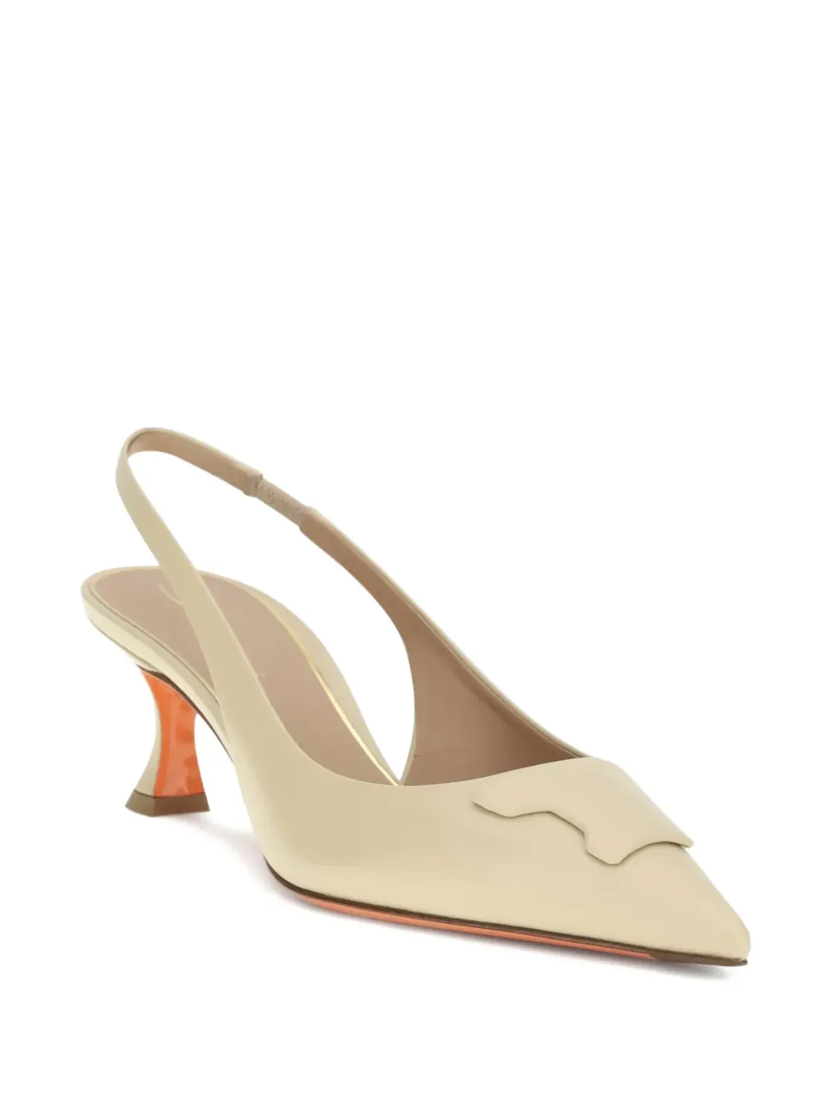 Santoni アーモンドトゥ テイラー パンプス - 画像2