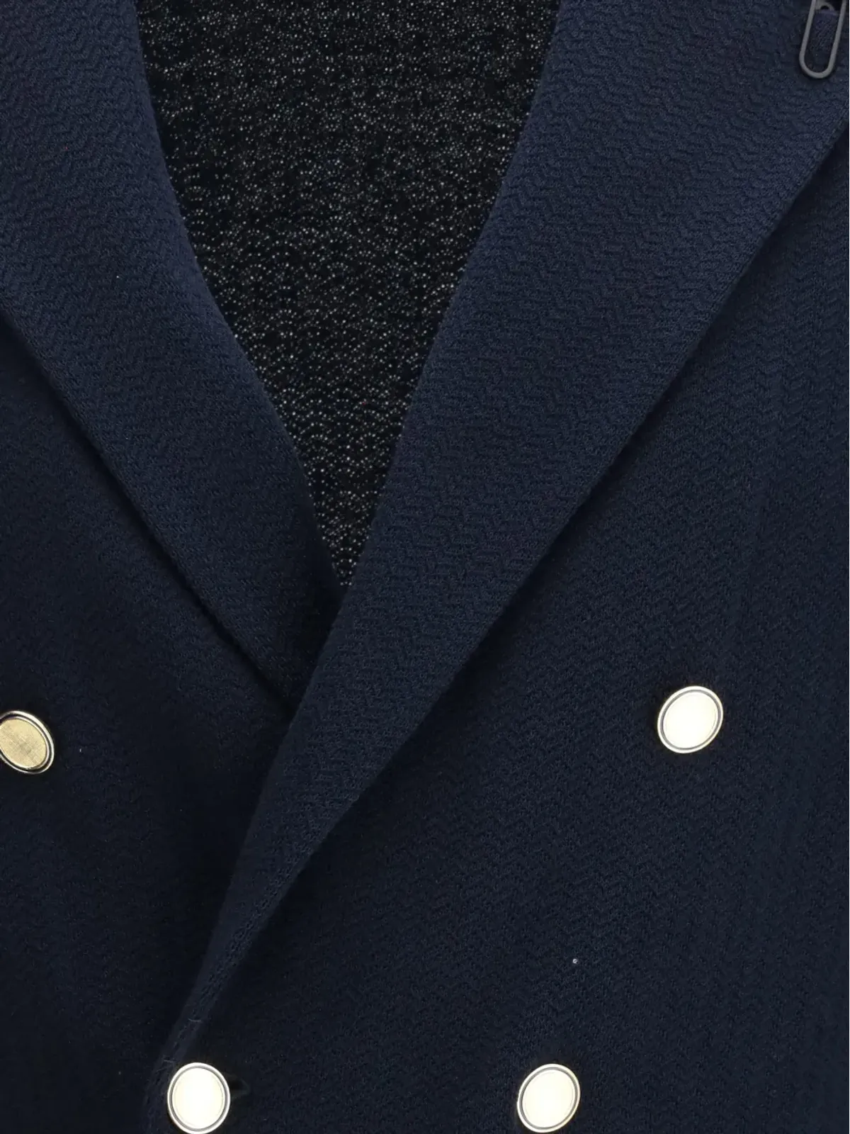 Lardini ダブルブレストニットブレザー - 画像3