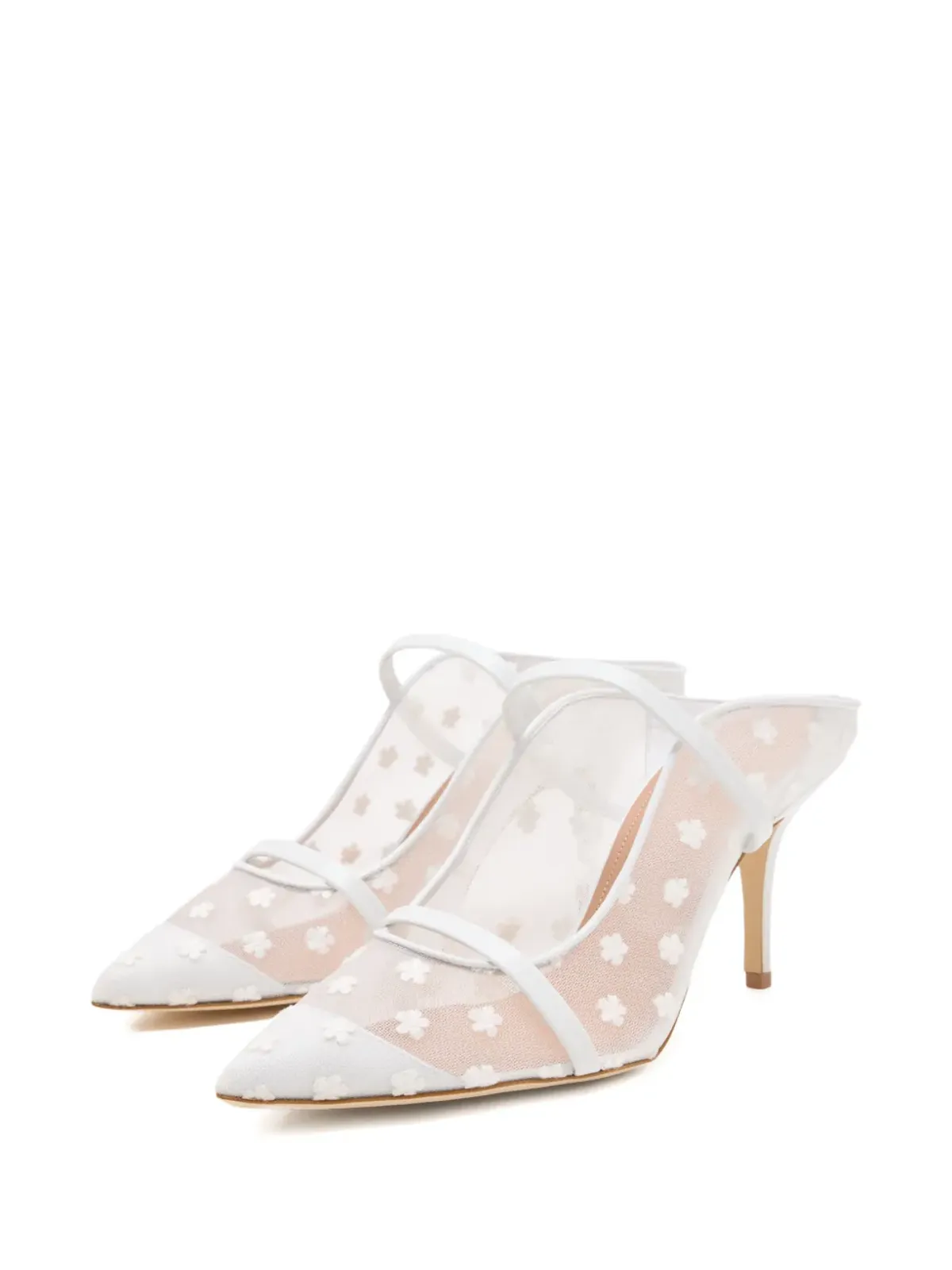 Malone Souliers フローラルアップリケストラップミュール - 画像2