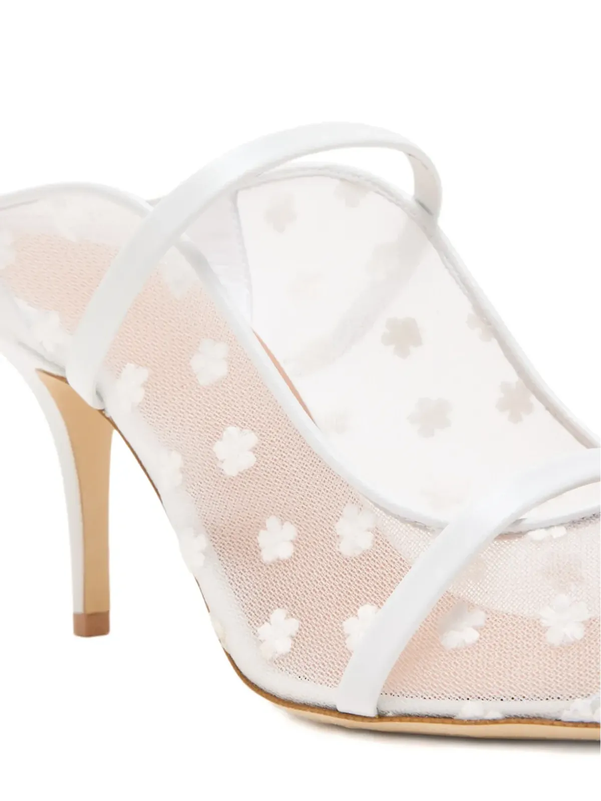 Malone Souliers フローラルアップリケストラップミュール - 画像4