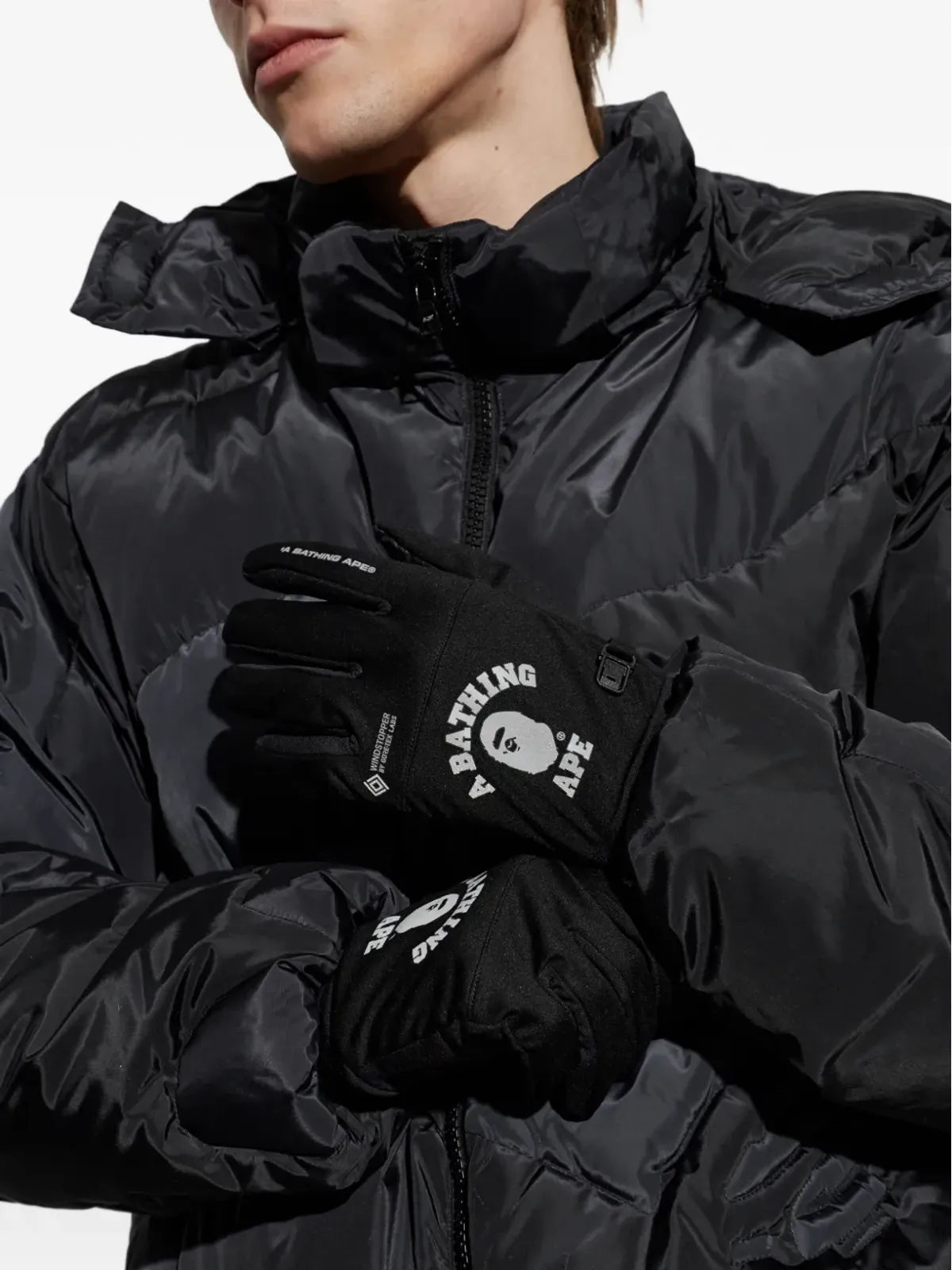 A BATHING APE logo-print gloves - 画像5