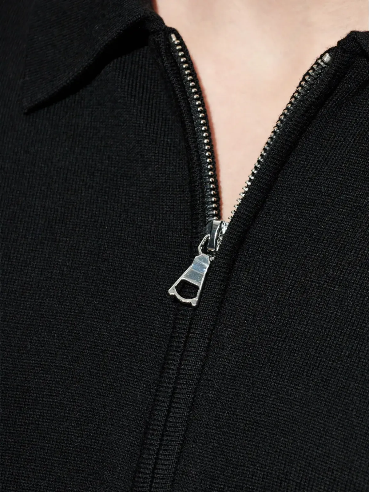 Officine Generale ジップ開閉ウールポロシャツ - 画像5
