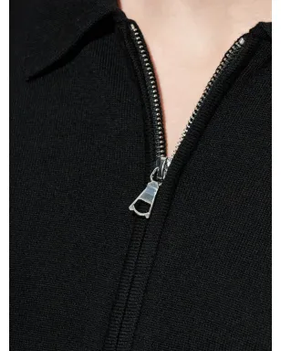 Officine Generale ジップ開閉ウールポロシャツ - サムネイル5