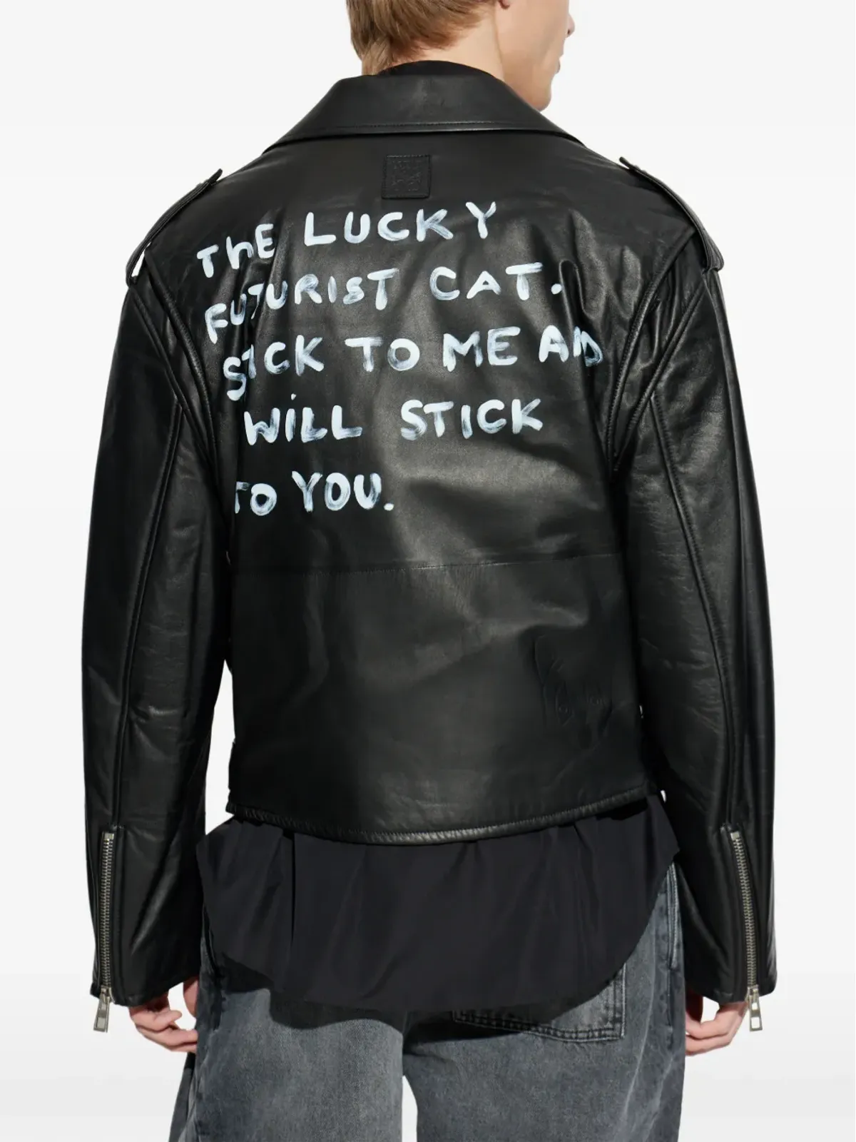 LOEWE ベルト付きレザージャケット - 画像4