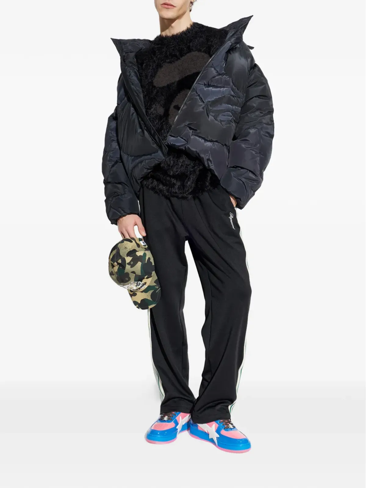 A BATHING APE フード付きダウンジャケット - 画像2