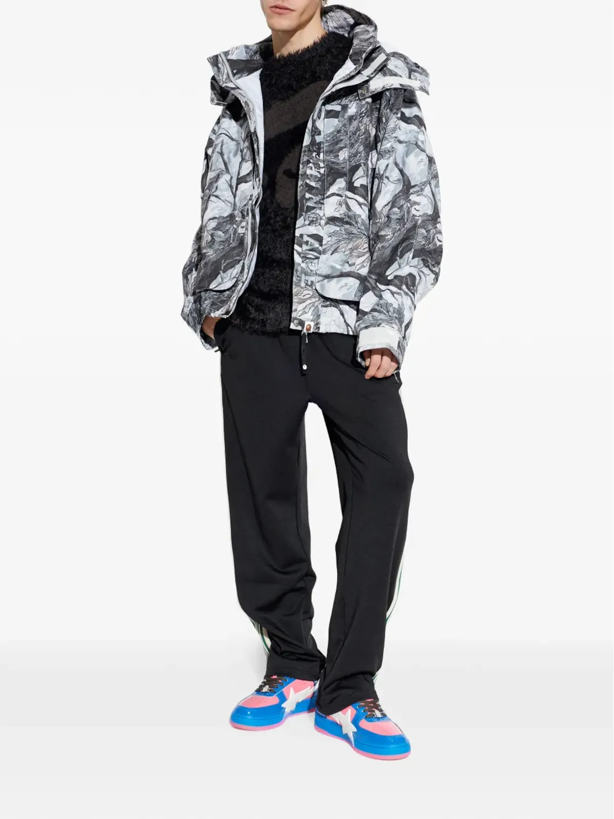 A BATHING APE® ロゴディテール フード付きジャケット - 画像2