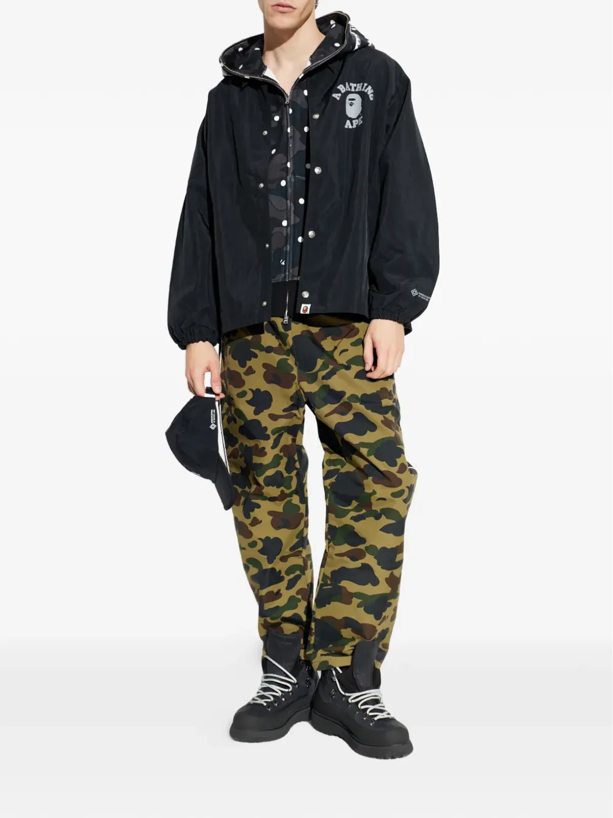 A BATHING APE® ロゴディテール長袖オーバーシャツ - 画像2