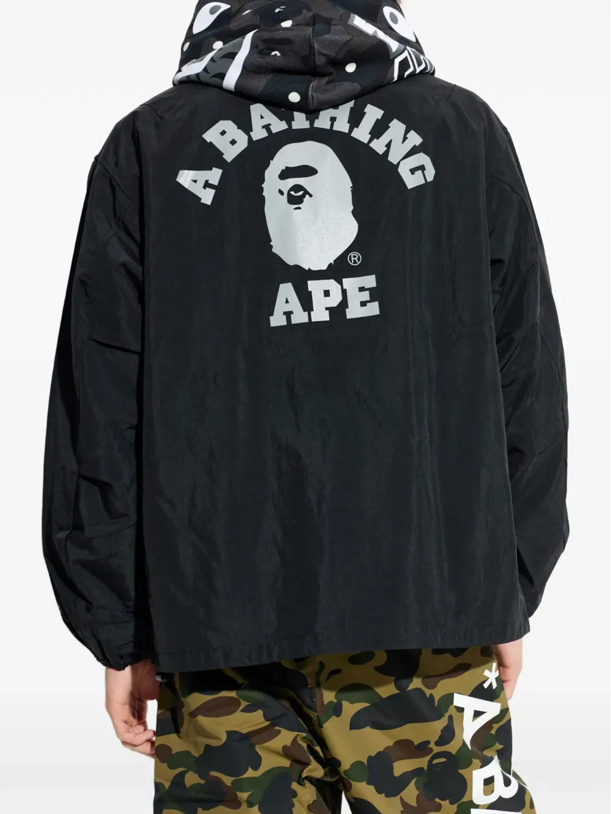 A BATHING APE® ロゴディテール長袖オーバーシャツ - 画像4