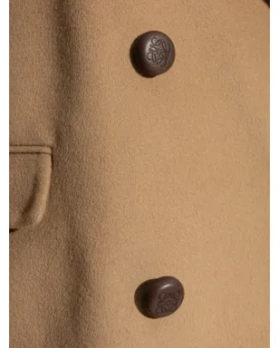 LOEWE ダブルブレスト ボタンコート ブラウン - サムネイル5