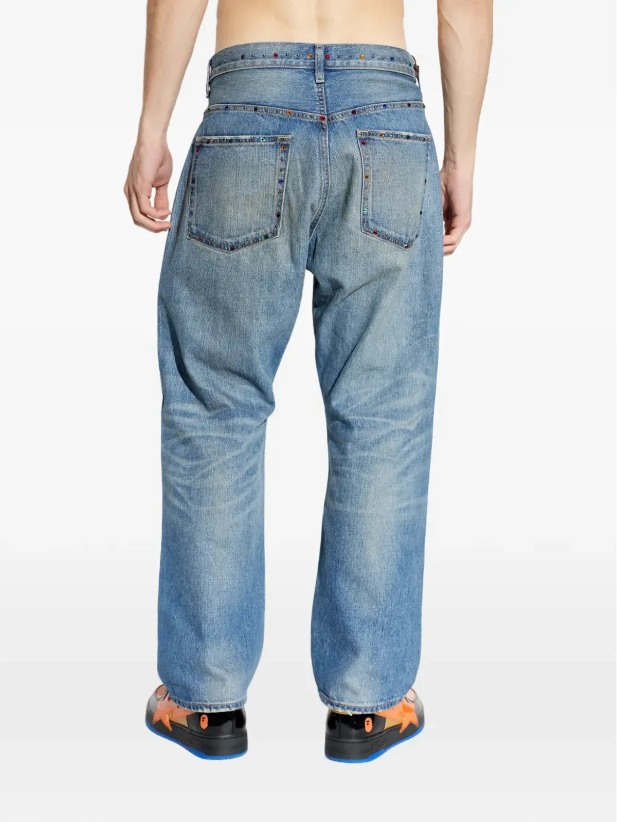 A BATHING APE® star-motif jeans - Blue - 画像4
