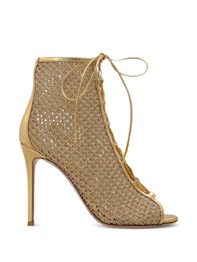 Gianvito Rossi Gianvito Rossi レースアップ・ピープトゥパンプス - ゴールドの商品画像