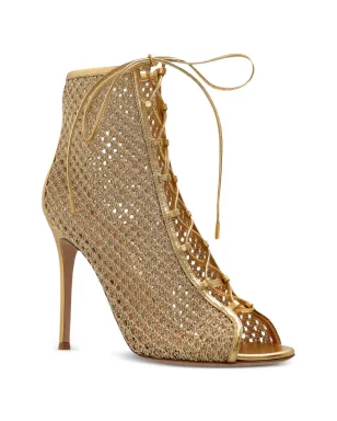 Gianvito Rossi レースアップ・ピープトゥパンプス - ゴールド - サムネイル2