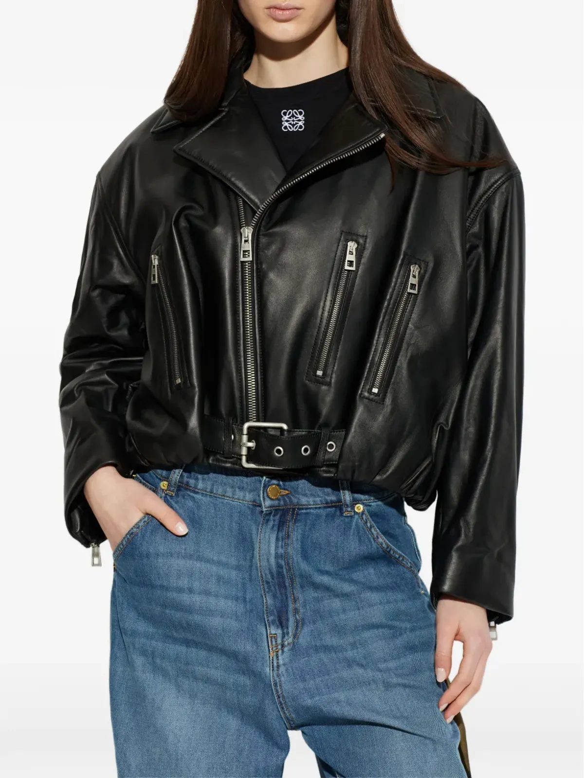 LOEWE ジップディテール ベルト付きジャケット - 画像3