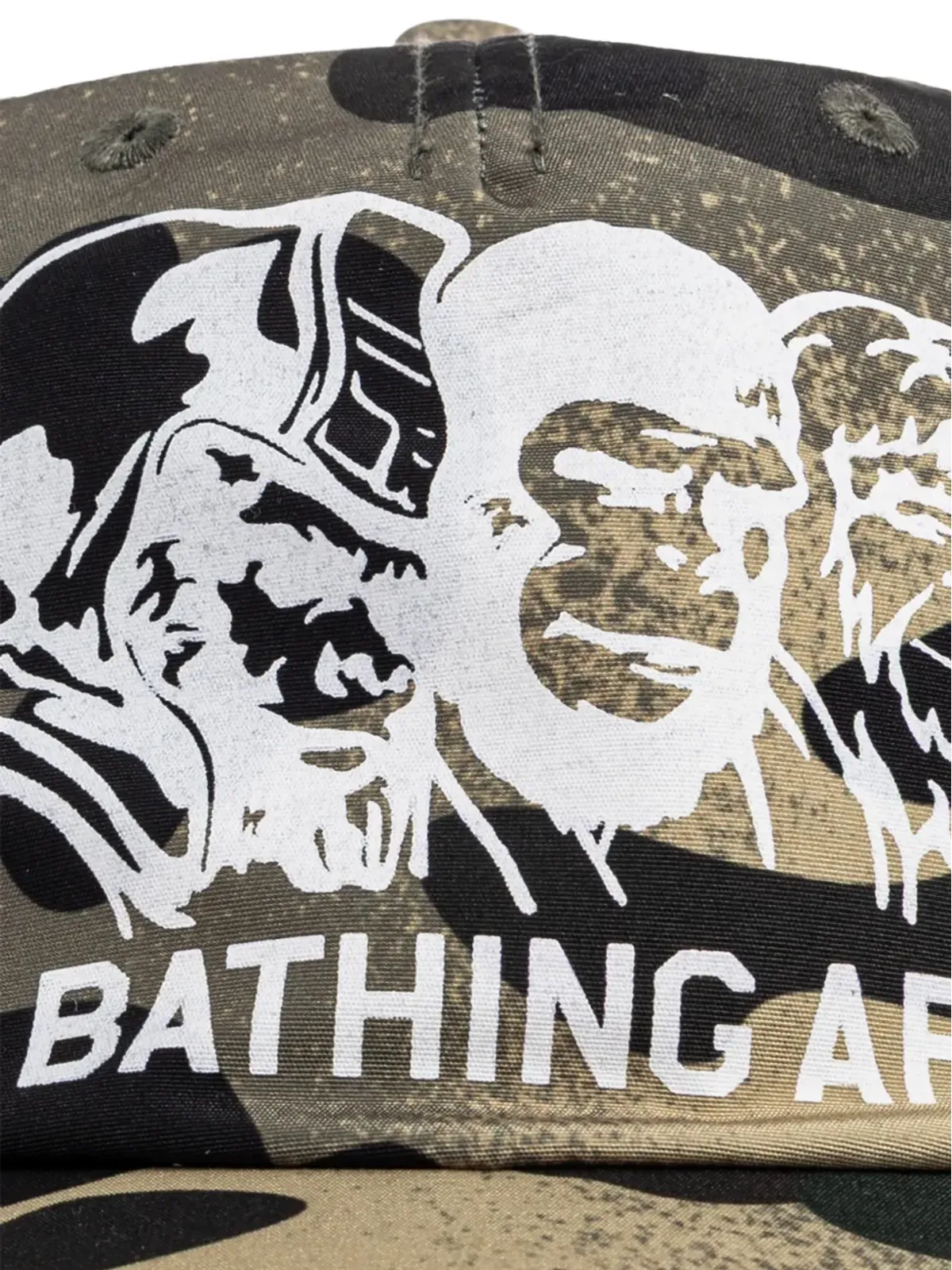 A BATHING APE® カモフラージュプリント ベースボールキャップ - Green - 画像3
