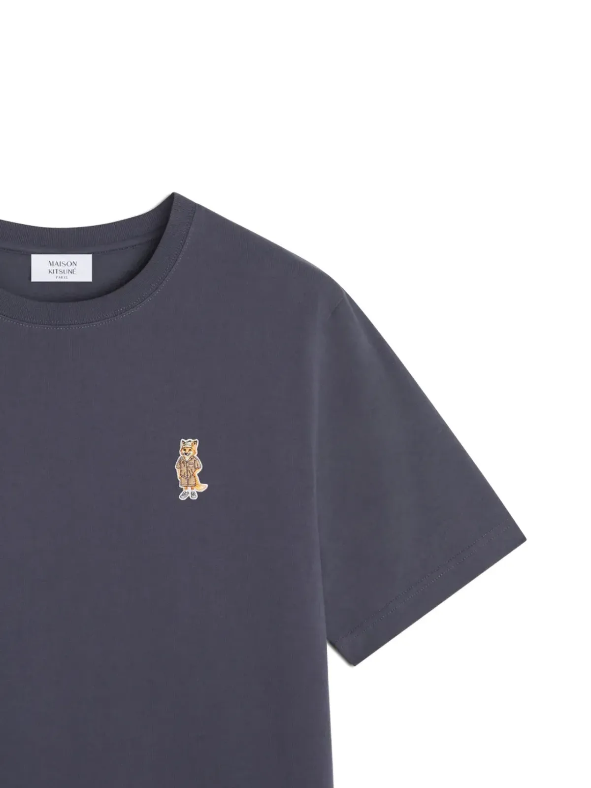 Maison Kitsuné ドレスドフォックス刺繍入りTシャツ - 画像5