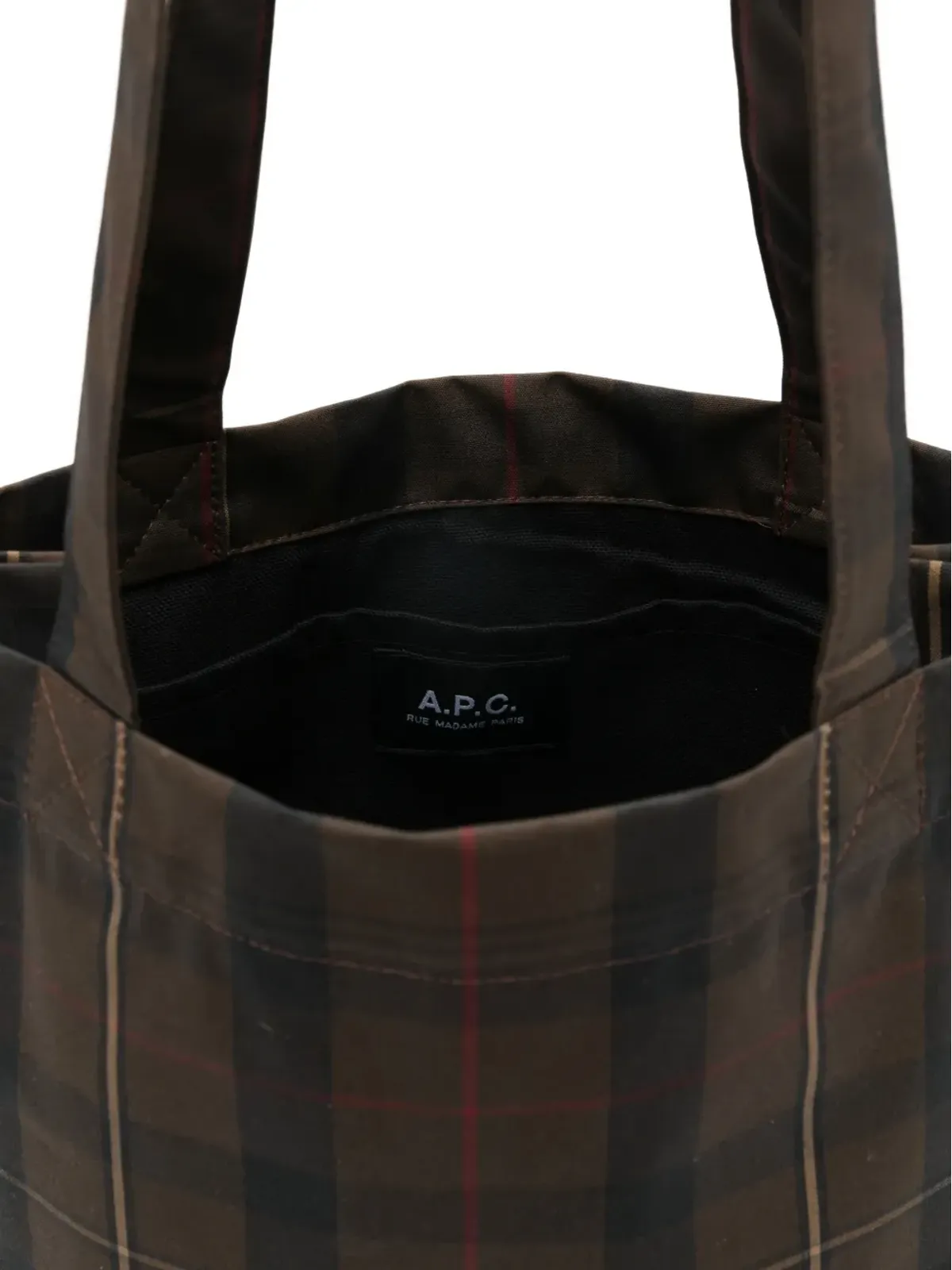 A.P.C. ルー チェック柄 トートバッグ - 画像5