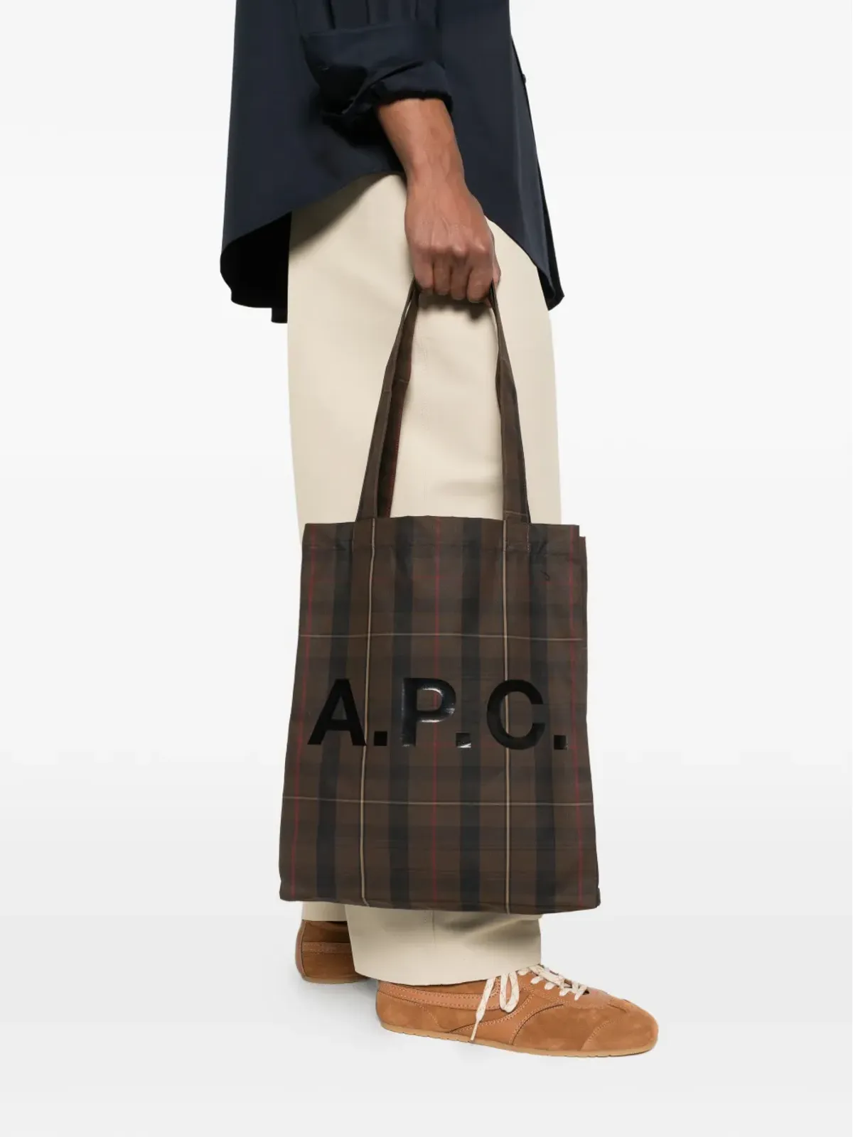 A.P.C. ルー チェック柄 トートバッグ - 画像2