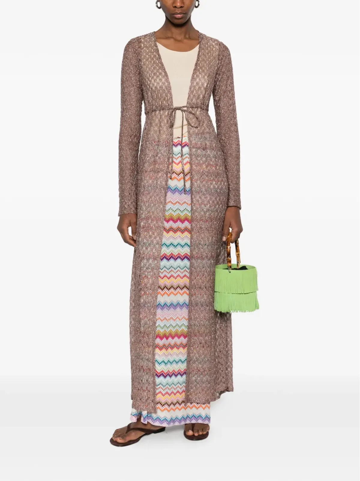 Missoni タイウエスト テクスチャード カバーアップコート - 画像2