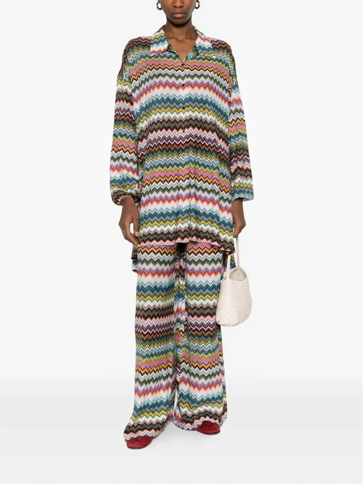 Missoni ジグザグ柄ボタン付きトップ - ブラック - 画像2