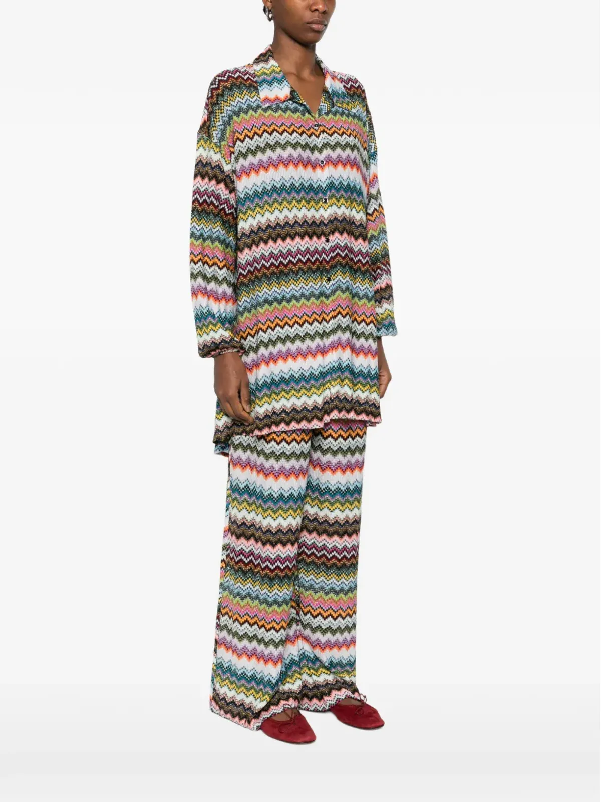 Missoni ジグザグ柄ボタン付きトップ - ブラック - 画像3