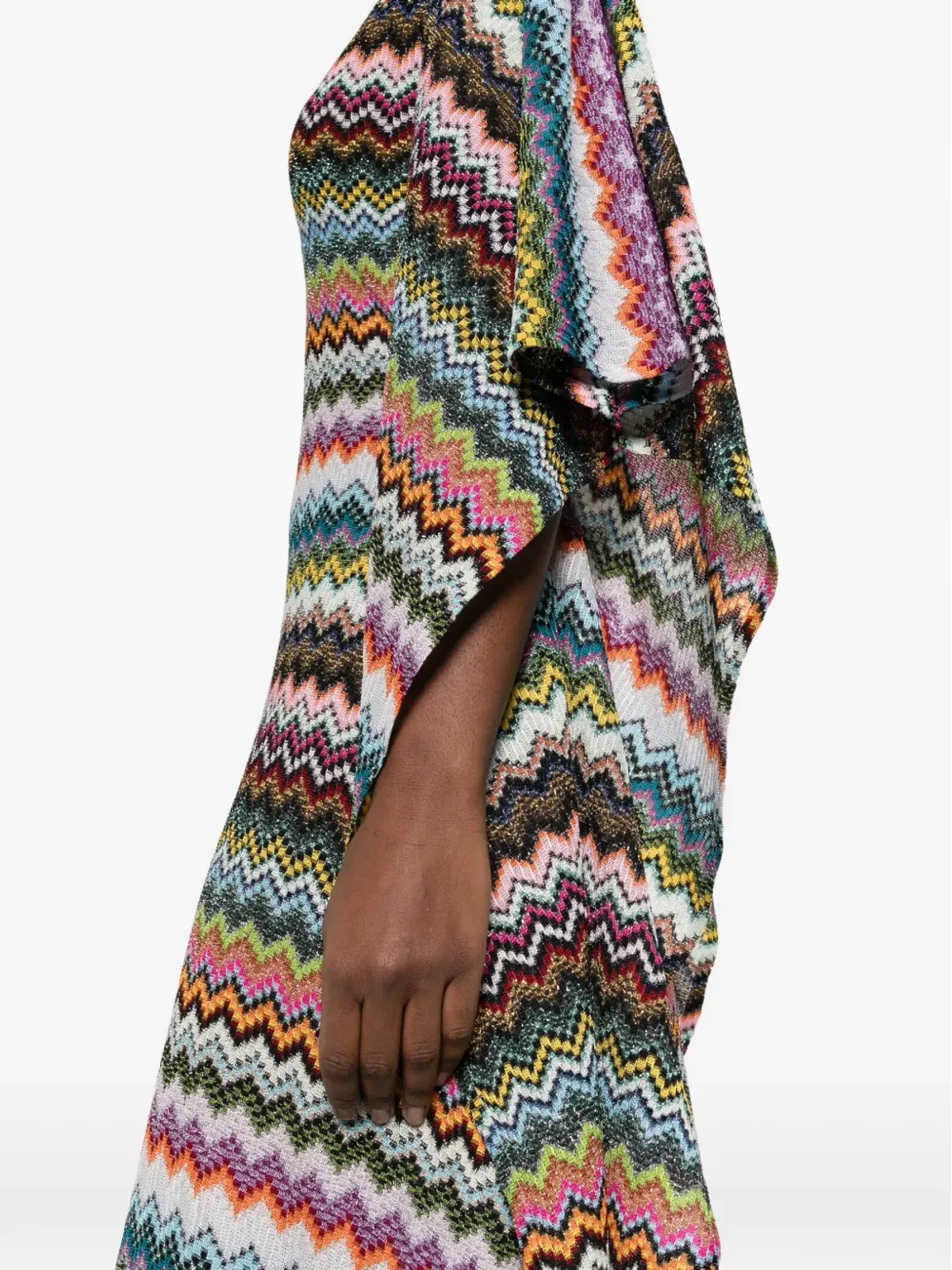 Missoni Vネック ジグザグ柄 マキシドレス - ホワイト - 画像5