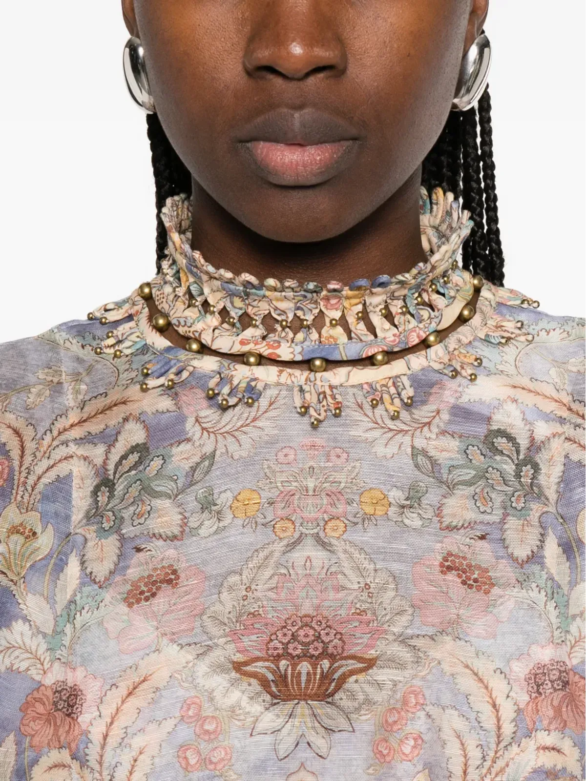 ZIMMERMANN レベリオン フローラルプリント ミディドレス ブルー - 画像5
