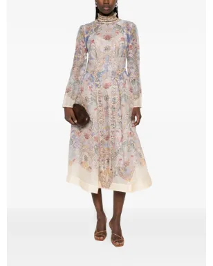 ZIMMERMANN レベリオン フローラルプリント ミディドレス ブルー - サムネイル2