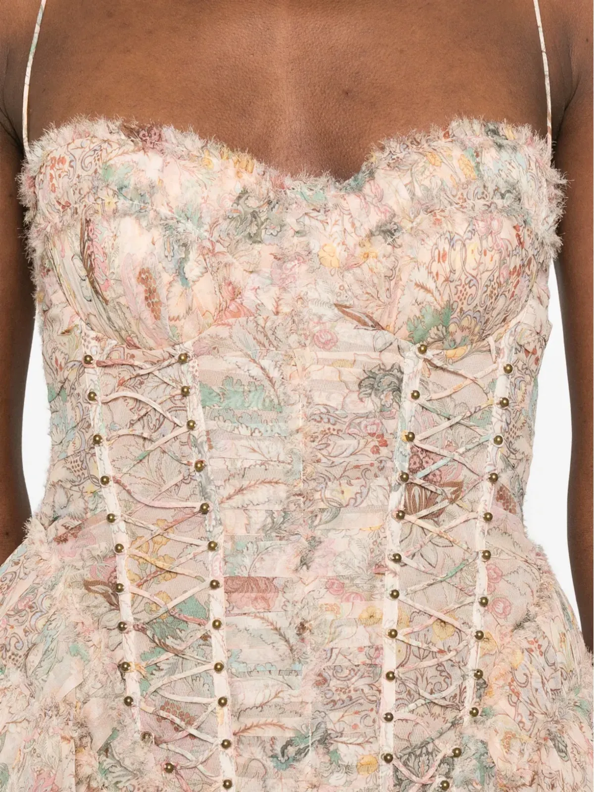 ZIMMERMANN リベリオン レースアップ付きフリルミディドレス - 画像5