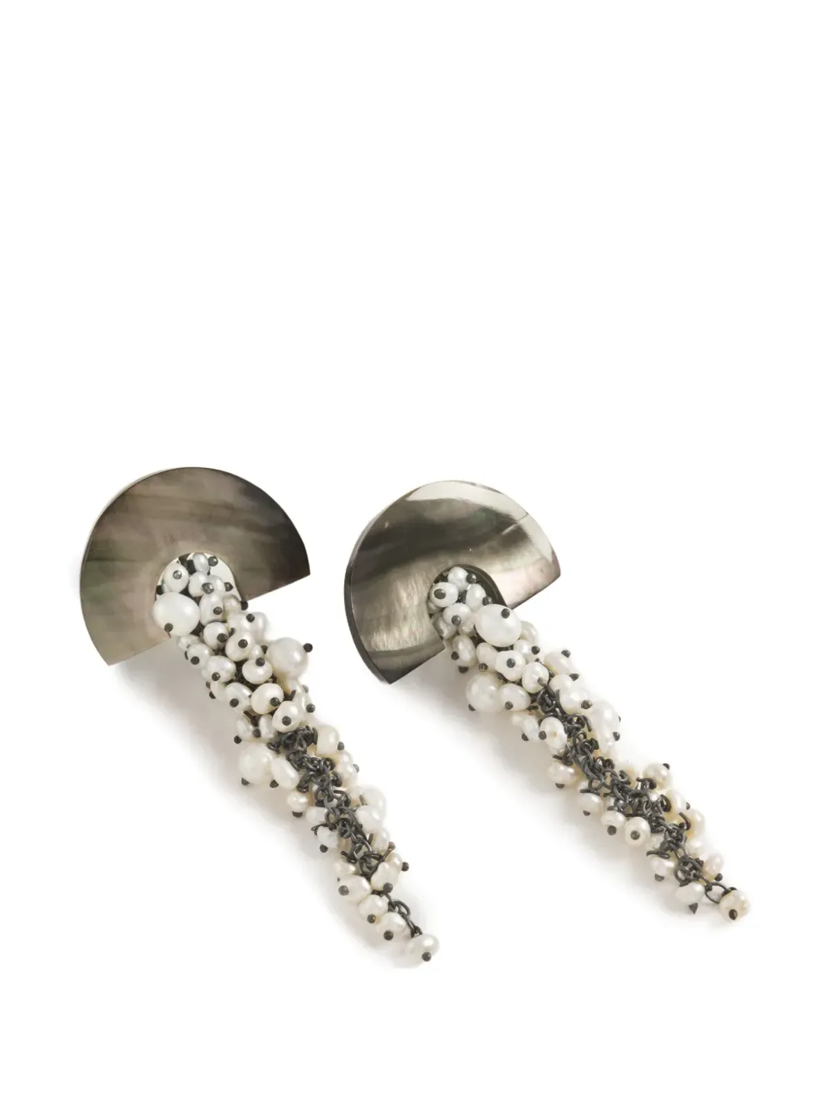 FREYA ROSE Hakuro drop-design earrings - Grey - 画像2