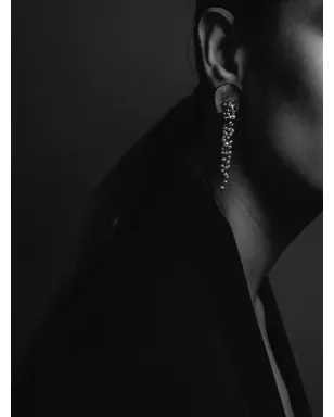FREYA ROSE Hakuro drop-design earrings - Grey - サムネイル3