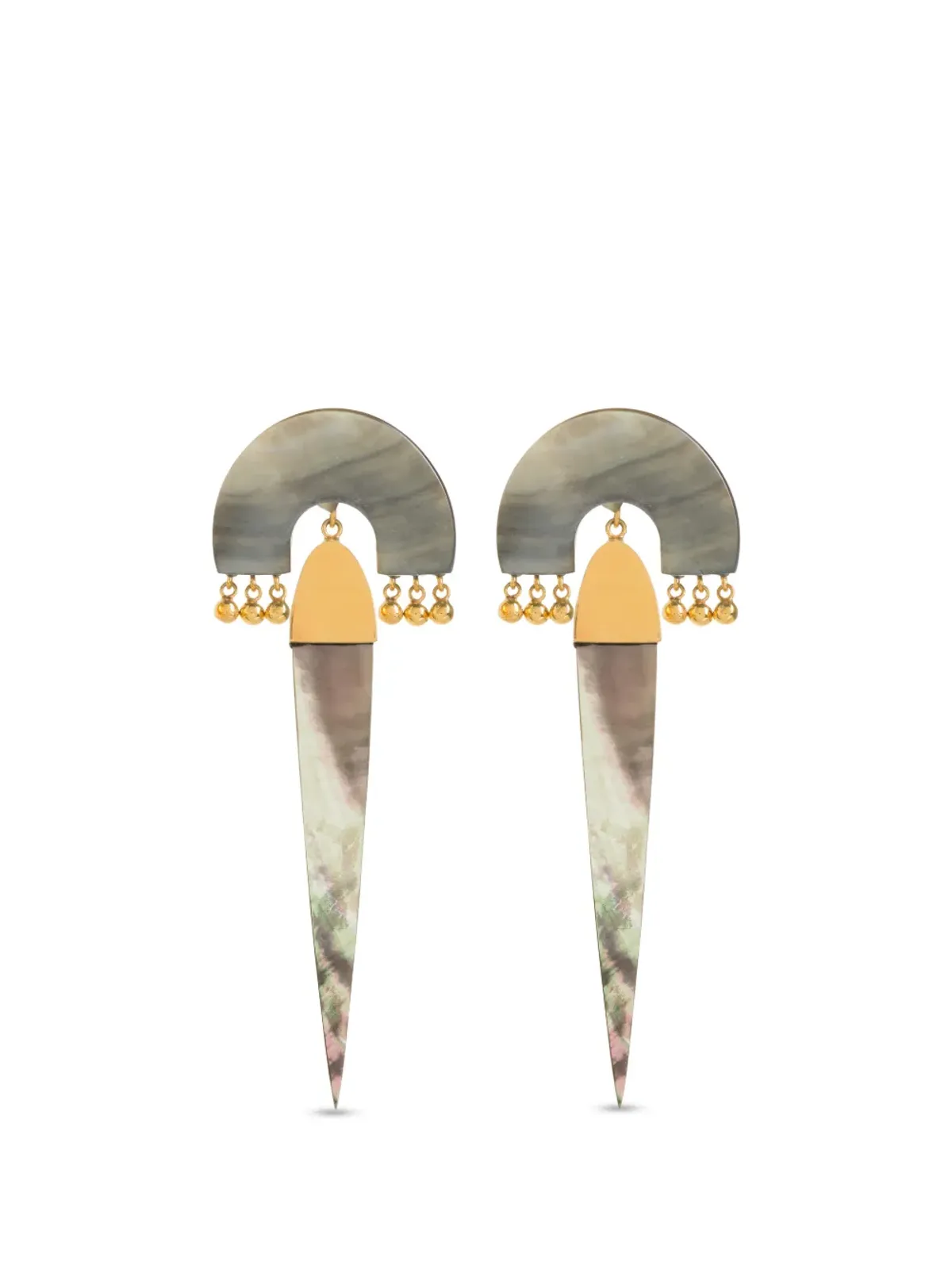FREYA ROSE Myla drop-design earrings - Gold - 画像1