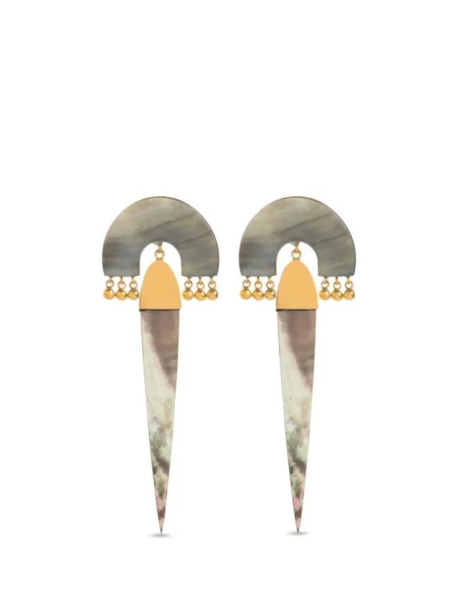 FREYA ROSE FREYA ROSE Myla drop-design earrings - Goldの商品画像